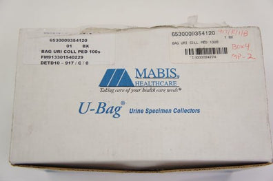 7521 ~ Mabis Healthcare Urine Specimen Collectors Porous Adhesive ~ Box of 100